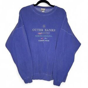 Vintage Outer Banks North Carolina Sweatshirt Periwinkle Blue Large